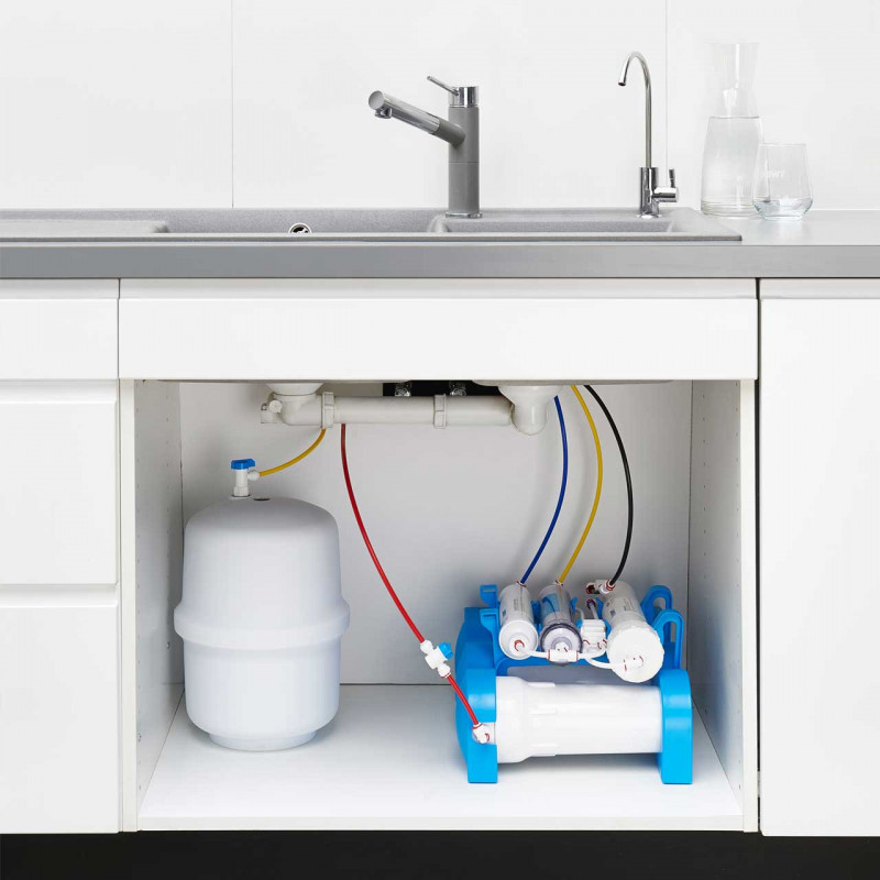 Système de filtration et reminéralisation d'eau potable à osmose Inverse 6  étapes avec filtre à