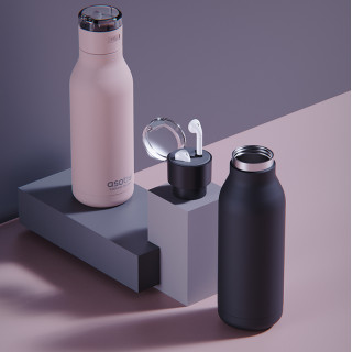 Bouteille thermos audio