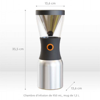 Dimensions de la cafetière Cold Brew Asobu